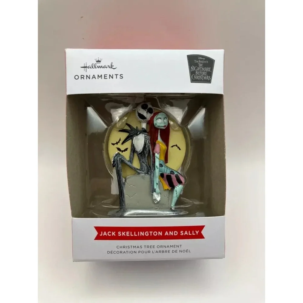 NEW 2023 Hallmark Ornament Nightmare Before Christmas JACK SKELLINGTON & SALLY